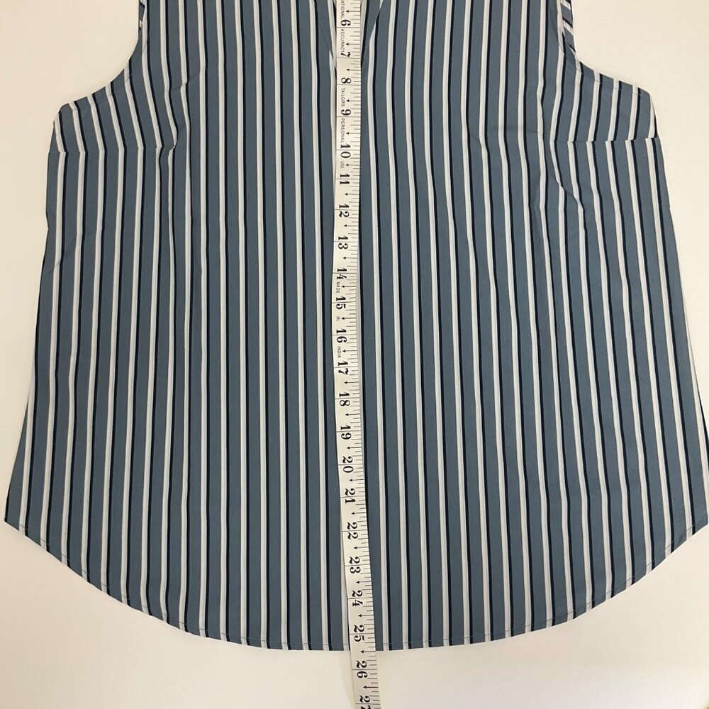 NWOT Eddie Bauer Sleeveless Striped Women's Medium Lightweight Pullover Blouse - Picture 7 of 8